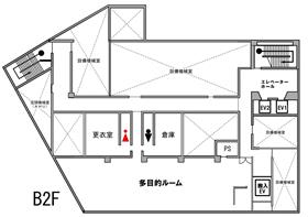 国際交流会館B2Fフロア図